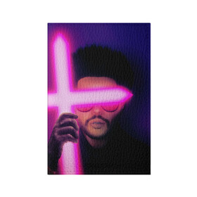 Обложка для паспорта матовая кожа с принтом The Weeknd - Blinding Lights в Белгороде, натуральная матовая кожа | размер 19,3 х 13,7 см; прозрачные пластиковые крепления | Тематика изображения на принте: blinding lights | music | pop | star boy | the weekend | the weeknd | музыка | уикенд