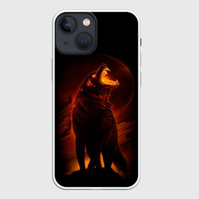 Чехол для iPhone 13 mini с принтом DARK WOLF в Белгороде,  |  | art | dark | evil | hunter | moon | night | strong | wolf | волк | зло | клыки | луна | ночь | оборотень | оскал | охотник | пасть | сила | тьма | хищник