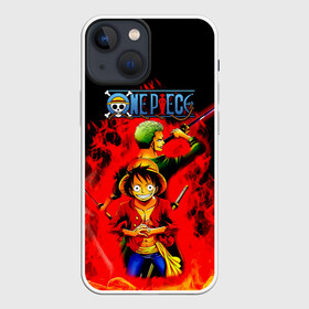 Чехол для iPhone 13 mini с принтом Зоро и Луффи в огне One Piece в Белгороде,  |  | Тематика изображения на принте: anime | manga | monkey d. luffy | one piece | zoro roronoa | аниме | большой куш | ван пис | вон пис | зородзюро | король пиратов | луси | луфи | луффи | манга | манки д. луффи | мугивара | охотник на пиратов | пират