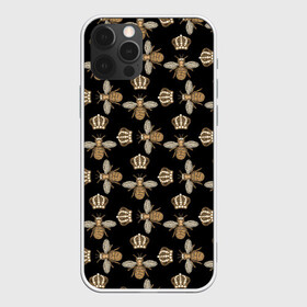 Чехол для iPhone 12 Pro с принтом Королевы осы в Белгороде, силикон | область печати: задняя сторона чехла, без боковых панелей | абстракция | королева | корон | оса | осы | паттерн | пчела | пчелы | текстуры | узоры