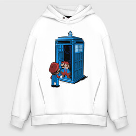 Мужское худи Oversize хлопок с принтом Tardis Mario в Белгороде, френч-терри — 70% хлопок, 30% полиэстер. Мягкий теплый начес внутри —100% хлопок | боковые карманы, эластичные манжеты и нижняя кромка, капюшон на магнитной кнопке | doctor who | future | space | tardis | time | будка | будущее | время | галактика | доктор кто | космос | марио | машина времени | наука | приключения | пространство | профессор | прошлое | сериал | тардис | телепорт | уче