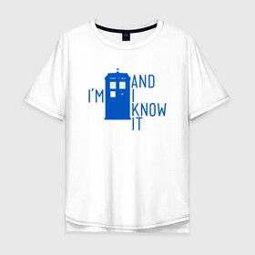 Мужская футболка хлопок Oversize с принтом Doctor Who в Белгороде, 100% хлопок | свободный крой, круглый ворот, “спинка” длиннее передней части | doctor who | future | space | tardis | time | будка | будущее | время | галактика | доктор кто | космос | машина времени | наука | приключения | пространство | профессор | прошлое | сериал | тардис | телепорт | ученый | фа