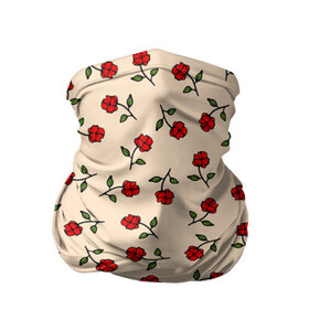 Бандана-труба 3D с принтом Прованс из роз в Белгороде, 100% полиэстер, ткань с особыми свойствами — Activecool | плотность 150‒180 г/м2; хорошо тянется, но сохраняет форму | flowers | girls | red roses | roses | vintage | букет | бутоны | винтаж | девушкам | женщинам | красные розы | красные цветы | листья | нарисованные цветы | подарок | природа | прованс | розы | узор | цветочный принт