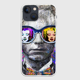 Чехол для iPhone 13 mini с принтом Andy Warhol (Энди Уорхол) в Белгороде,  |  | Тематика изображения на принте: andy warhol | warhol | бабочка | берюзовая | бирюзовая мэрилин | галстук бабочка | картина | мерелин | мерлин | мэрелин | мэрилин | очки | портрет | уорхол | энди уорхол | эндрю уорхол