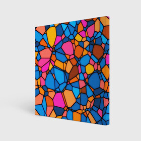 Холст квадратный с принтом Mosaic в Белгороде, 100% ПВХ |  | mosaic | мозаика | стекло | текстура
