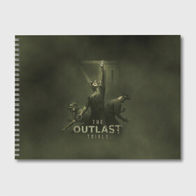 Альбом для рисования с принтом The Outlast Trial в Белгороде, 100% бумага
 | матовая бумага, плотность 200 мг. | game | horror | outlast | апшер | аутласт | аутлэст | игра | майлз | меркоф | хоррор