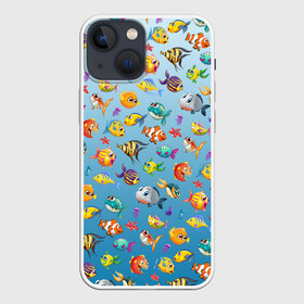 Чехол для iPhone 13 mini с принтом Подводный Мир паттерн в Белгороде,  |  | fish | волна | звезда | конек | корабль | медуза | море | океан | рыба | рыбалка | рыбка | спининг | спиннинг | удочка | яхта