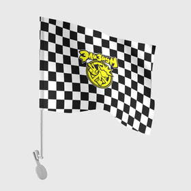 Флаг для автомобиля с принтом Элизиум рок группа клетка в Белгороде, 100% полиэстер | Размер: 30*21 см | elysium | знак мира | клетка | рок | черно белая клетка | элизиум