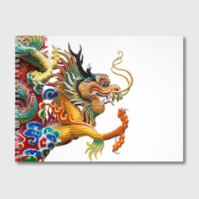 Альбом для рисования с принтом Желтый китайский дракон 3D в Белгороде, 100% бумага
 | матовая бумага, плотность 200 мг. | Тематика изображения на принте: азиатский дракон | дракон | дракон 3d | дракон 3д | желтый | желтый азиатский дракон | желтый дракон | желтый китайский дракон | желтый японский дракон | золотой | золотой дракон
