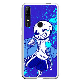 Чехол для Honor P Smart Z с принтом UNDERTALE SANS BLUE в Белгороде, Силикон | Область печати: задняя сторона чехла, без боковых панелей | sans | undertale | андертале | андертейл | гтвукефду | игра | подземная история | подземная сказка | санс | ундертале