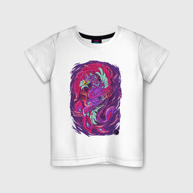 Детская футболка хлопок с принтом Разноцветный феникс в Белгороде, 100% хлопок | круглый вырез горловины, полуприлегающий силуэт, длина до линии бедер | colorful | иллюстрация | огненная птица | птица | феникс