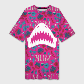 Платье-футболка 3D с принтом King Shark | Num Num Num в Белгороде,  |  | king shark | nanaue | suicide squad | the suicide squad | vdzabma | кинг шарк | король акул | король акула | нэнуэ