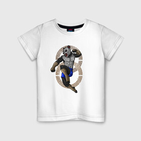 Детская футболка хлопок с принтом Тайская панда в Белгороде, 100% хлопок | круглый вырез горловины, полуприлегающий силуэт, длина до линии бедер | Тематика изображения на принте: боец | бой | иллюстрация | муай тай | тайский бокс