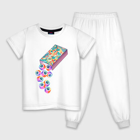 Детская пижама хлопок с принтом Ko Ko Bop Essential в Белгороде, 100% хлопок |  брюки и футболка прямого кроя, без карманов, на брюках мягкая резинка на поясе и по низу штанин
 | Тематика изображения на принте: 3racha | bts | bts idol | exid hot pink | ikon | kokobop essential | kpop | stay gold | txt | кейпоп | корейская музыка | корея | кпоп | поп