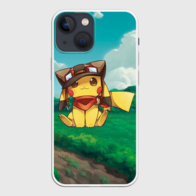 Чехол для iPhone 13 mini с принтом Пикачу летчик в Белгороде,  |  | anime | picachu | pikachu | аниме | милый | пика | пикачу | покебол | покемон