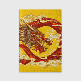 Обложка для паспорта матовая кожа с принтом Китайский Дракон, China Dragon в Белгороде, натуральная матовая кожа | размер 19,3 х 13,7 см; прозрачные пластиковые крепления | chinese dragon | dhina dragon | dragon | азиатский дракон | восточный дракон | дракон | китайские драконы | китайский дракон | красный дракон | традиционный китайский дракон | японский дракон