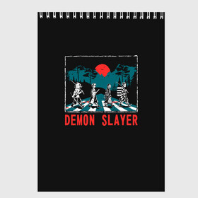 Скетчбук с принтом Demon slayer в Белгороде, 100% бумага
 | 48 листов, плотность листов — 100 г/м2, плотность картонной обложки — 250 г/м2. Листы скреплены сверху удобной пружинной спиралью | Тематика изображения на принте: anime | beatles | kimetsu no yaiba | аниме | анимэ | битлз | клинок рассекающий демонов