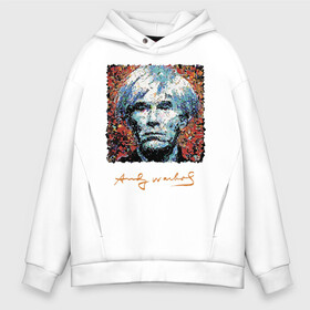 Мужское худи Oversize хлопок с принтом Andy Warhol в Белгороде, френч-терри — 70% хлопок, 30% полиэстер. Мягкий теплый начес внутри —100% хлопок | боковые карманы, эластичные манжеты и нижняя кромка, капюшон на магнитной кнопке | andy warhol | art | legend | pop art | portrait | signature | искусство | легенда | подпись | поп арт | портрет | энди уорхол