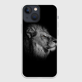 Чехол для iPhone 13 mini с принтом Гордый лев в Белгороде,  |  | взгляд | грива | зверь | кот | кошка | лев | мудрость | профиль | царь