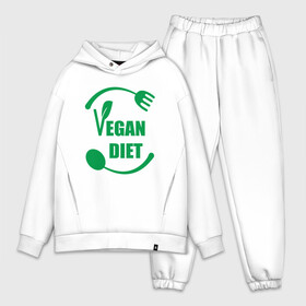 Мужской костюм хлопок OVERSIZE с принтом Vegan Diet в Белгороде,  |  | green | greenpaece | nature | sport | vegan | yoga | веган | вегетарианец | гринпис | диета | еда | животные | жизнь | здоровье | зеленый | йога | мир | овощи | пища | планета | природа | растение | спорт | тело | фрукты