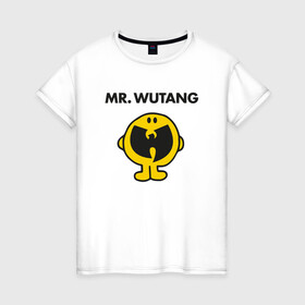 Женская футболка хлопок с принтом Mr. Wu-Tang в Белгороде, 100% хлопок | прямой крой, круглый вырез горловины, длина до линии бедер, слегка спущенное плечо | black | gza | hip hop | method man | music | new york | odb | old school | rap | rza | wu tang | wu tang clan | аудио | винил | ву тэнг | граффити | диджей | кассета | микрофон | музыка | нью йорк | пластинка | рэп | рэпер | хип хоп