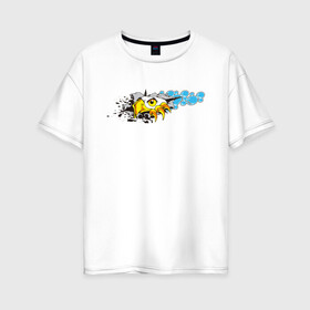 Женская футболка хлопок Oversize с принтом Орел 3D в Белгороде, 100% хлопок | свободный крой, круглый ворот, спущенный рукав, длина до линии бедер
 | eagle | орел | орленок | орлиный взгляд | птица | птичка | хищная птица