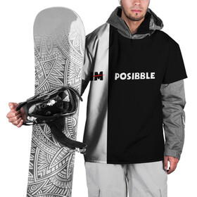 Накидка на куртку 3D с принтом IM POSIBBLE в Белгороде, 100% полиэстер |  | Тематика изображения на принте: im posibble | надпись | невозможно | перфекционист. | противостояние | черно белый
