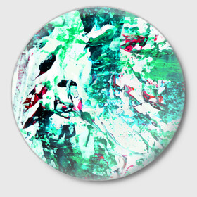 Значок с принтом Берюза Морской в Белгороде,  металл | круглая форма, металлическая застежка в виде булавки | гавайи. | море | океан | отдых | пляж | спокойствие | штиль