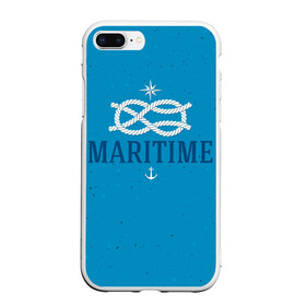 Чехол для iPhone 7Plus/8 Plus матовый с принтом Морской ВМФ в Белгороде, Силикон | Область печати: задняя сторона чехла, без боковых панелей | веревка | вмф | волна | море | морской | моряк | океан | профессия | узел | якорь