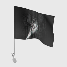 Флаг для автомобиля с принтом СИРЕНОГОЛОВЫЙ GLITCH в Белгороде, 100% полиэстер | Размер: 30*21 см | Тематика изображения на принте: siren head | глитч | игра | монстр | сиреноголовый | существо | хоррор