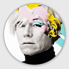 Коврик для мышки круглый с принтом Энди Уорхол | Andy Warhol в Белгороде, резина и полиэстер | круглая форма, изображение наносится на всю лицевую часть | Тематика изображения на принте: andy warhol | художник | энди уорхол