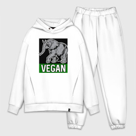 Мужской костюм хлопок OVERSIZE с принтом Vegan Elephant в Белгороде,  |  | elephant | green | greenpaece | nature | sport | vegan | yoga | веган | вегетарианец | гринпис | еда | животные | жизнь | здоровье | зеленый | йога | мир | овощи | пища | планета | природа | растение | слон | спорт | тело | фрукты