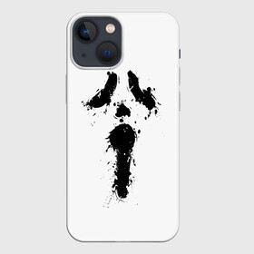 Чехол для iPhone 13 mini с принтом Крик   Ghost Face в Белгороде,  |  | chill kill | dbd | ghost face | horror | scary movie | scream | scream mask | wasup | wazap | wazup | whats up | вазап | васап | краска | крик | маска крика | очень страшное кино | призрачное лицо | пятна | страшное кино | телефон | триллер | ужа