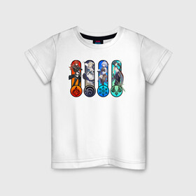 Детская футболка хлопок с принтом GENSHIN IMPACT (HEROS) в Белгороде, 100% хлопок | круглый вырез горловины, полуприлегающий силуэт, длина до линии бедер | anime | game | genshin | genshin impact | impact | аниме | игра