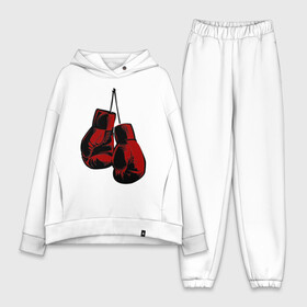 Женский костюм хлопок Oversize с принтом Боксерские перчатки в Белгороде,  |  | boxing | gloves | боевые искусства | бокс | день бокса | спорт