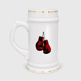 Кружка пивная с принтом Боксерские перчатки в Белгороде,  керамика (Материал выдерживает высокую температуру, стоит избегать резкого перепада температур) |  объем 630 мл | boxing | gloves | боевые искусства | бокс | день бокса | спорт