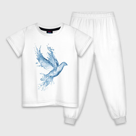 Детская пижама хлопок с принтом WaterDove в Белгороде, 100% хлопок |  брюки и футболка прямого кроя, без карманов, на брюках мягкая резинка на поясе и по низу штанин
 | вода | животные | природа | птицы | фотоарт