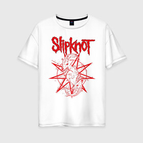 Женская футболка хлопок Oversize с принтом Slipknot 