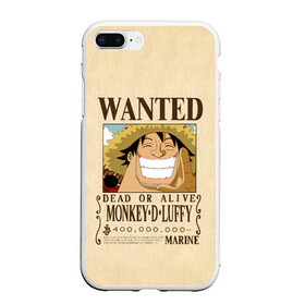 Чехол для iPhone 7Plus/8 Plus матовый с принтом WANTED Monkey D. Luffy в Белгороде, Силикон | Область печати: задняя сторона чехла, без боковых панелей | anime | manga | monkey d. luffy | one piece | аниме | большой куш | ван пис | вон пис | гол д. роджер | кайдо | король пиратов | луфи | луффи | манга | манки д. луффи | нами | нико робин | пират | портгас д. эйс | ророноа зоро