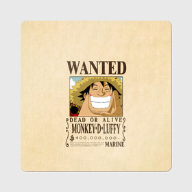 Магнит виниловый Квадрат с принтом WANTED Monkey D. Luffy в Белгороде, полимерный материал с магнитным слоем | размер 9*9 см, закругленные углы | Тематика изображения на принте: anime | manga | monkey d. luffy | one piece | аниме | большой куш | ван пис | вон пис | гол д. роджер | кайдо | король пиратов | луфи | луффи | манга | манки д. луффи | нами | нико робин | пират | портгас д. эйс | ророноа зоро