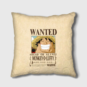 Подушка 3D с принтом WANTED Monkey D. Luffy в Белгороде, наволочка – 100% полиэстер, наполнитель – холлофайбер (легкий наполнитель, не вызывает аллергию). | состоит из подушки и наволочки. Наволочка на молнии, легко снимается для стирки | anime | manga | monkey d. luffy | one piece | аниме | большой куш | ван пис | вон пис | гол д. роджер | кайдо | король пиратов | луфи | луффи | манга | манки д. луффи | нами | нико робин | пират | портгас д. эйс | ророноа зоро