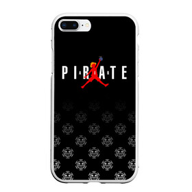 Чехол для iPhone 7Plus/8 Plus матовый с принтом PIRATE AIR One Piece в Белгороде, Силикон | Область печати: задняя сторона чехла, без боковых панелей | anime | manga | monkey d. luffy | one piece | аниме | баскетбол | баскетболист | большой куш | ван пис | вон пис | джордан | капитан | король пиратов | лого | логотип | луси | луфи | луффи | манга | манки д. луффи | мугивара