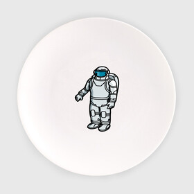 Тарелка с принтом Космонавт в Белгороде, фарфор | диаметр - 210 мм
диаметр для нанесения принта - 120 мм | space | вселенная | космонавт | космос | минимализм