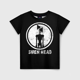 Детская футболка 3D с принтом СИРЕНОГОЛОВЫЙ ЧБ в Белгороде, 100% гипоаллергенный полиэфир | прямой крой, круглый вырез горловины, длина до линии бедер, чуть спущенное плечо, ткань немного тянется | Тематика изображения на принте: siren head | игра | монстр | сиреноголовый | существо | хоррор