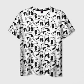 Мужская футболка 3D с принтом Коровы в Белгороде, 100% полиэфир | прямой крой, круглый вырез горловины, длина до линии бедер | cow | бык | корова | коровка | коровы | скот | теленок | телята