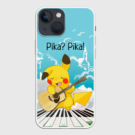 Чехол для iPhone 13 mini с принтом Пикачу играет на гитаре в Белгороде,  |  | anime | picachu | pikachu | аниме | милый | пика | пикачу | покебол | покемон