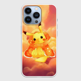 Чехол для iPhone 13 Pro с принтом Пикачу на облачках в Белгороде,  |  | anime | picachu | pikachu | аниме | милый | пика | пикачу | покебол | покемон