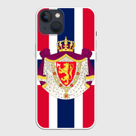 Чехол для iPhone 13 с принтом Норвегия | Флаг и герб Норвегии в Белгороде,  |  | герб | герб норвегии | корона | красный | лев | линии | норвегии | норвегия | синий | топор | флаг | флаг норвегии | щит