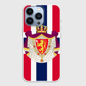 Чехол для iPhone 13 Pro с принтом Норвегия | Флаг и герб Норвегии в Белгороде,  |  | герб | герб норвегии | корона | красный | лев | линии | норвегии | норвегия | синий | топор | флаг | флаг норвегии | щит
