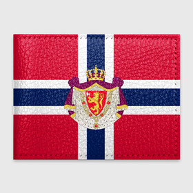 Обложка для студенческого билета с принтом Норвегия | Флаг и герб Норвегии в Белгороде, натуральная кожа | Размер: 11*8 см; Печать на всей внешней стороне | герб | герб норвегии | корона | красный | лев | линии | норвегии | норвегия | синий | топор | флаг | флаг норвегии | щит